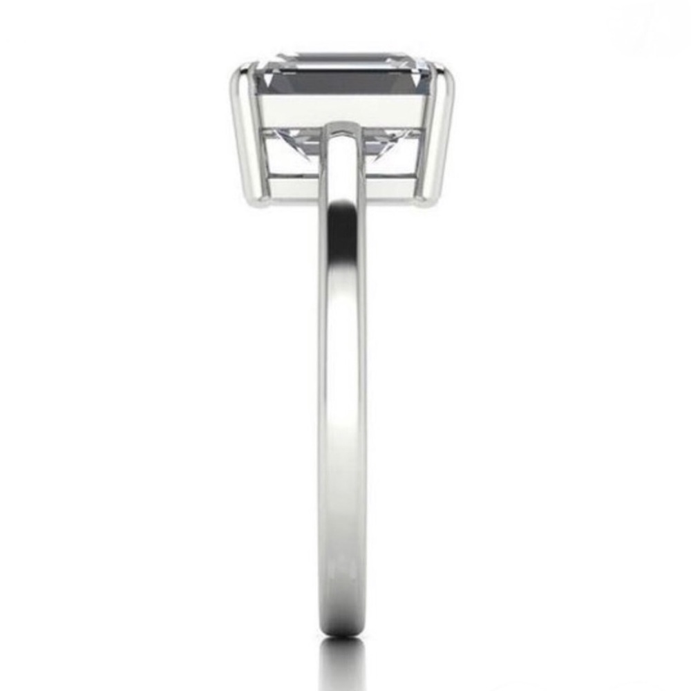 White Gold Princess Cut 2CT Stone Ring - Picture 3 of 4